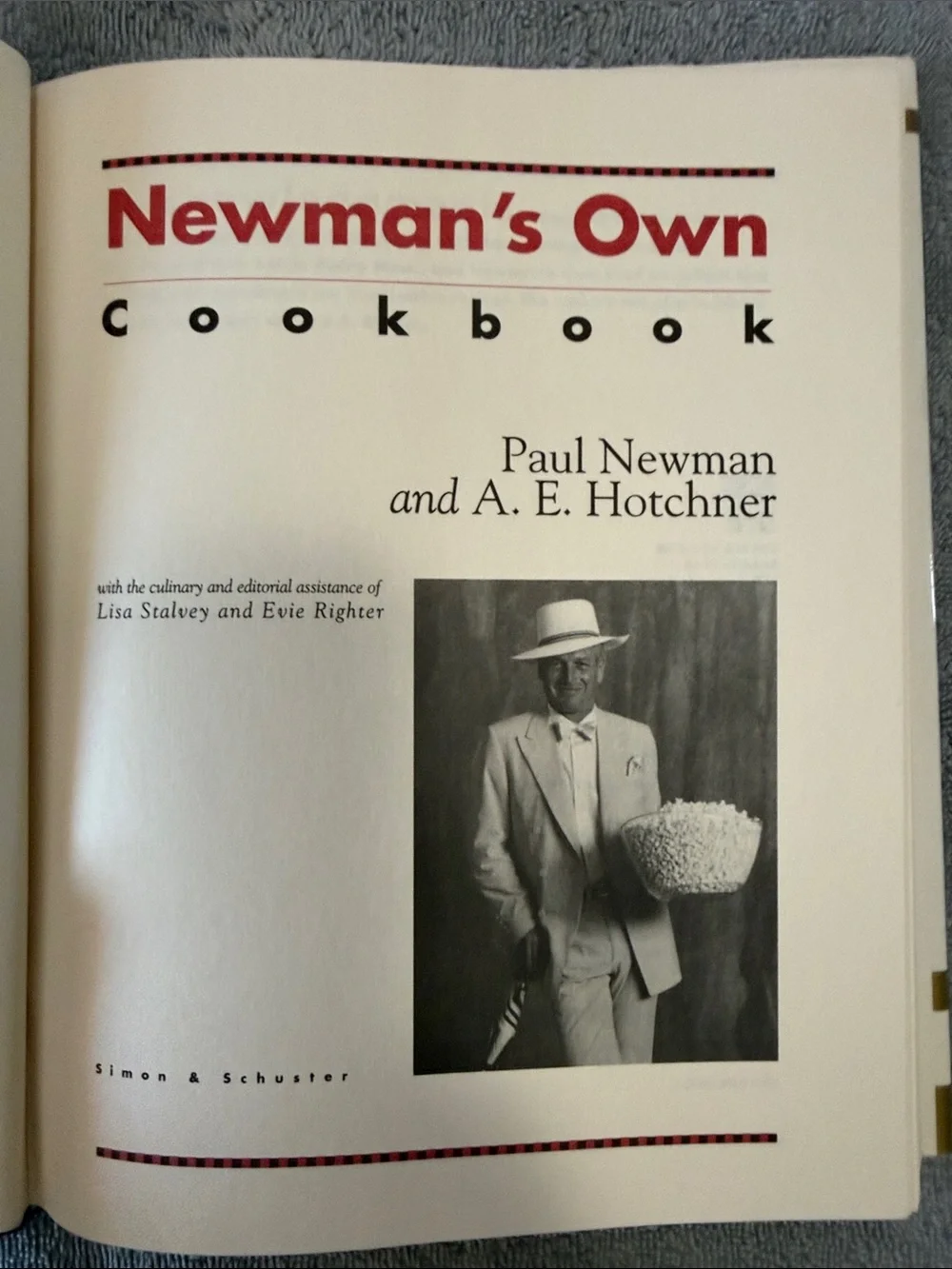 Newman's Own Cookbook - Two Vintage Hardcover Copies